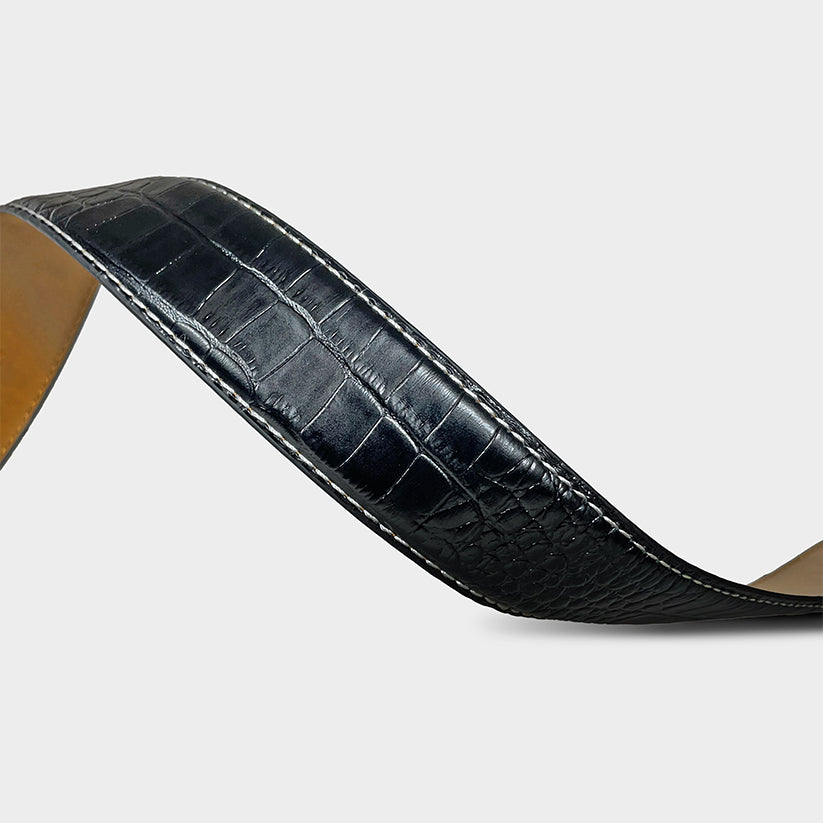 Skins - Black Leather Golf Belt