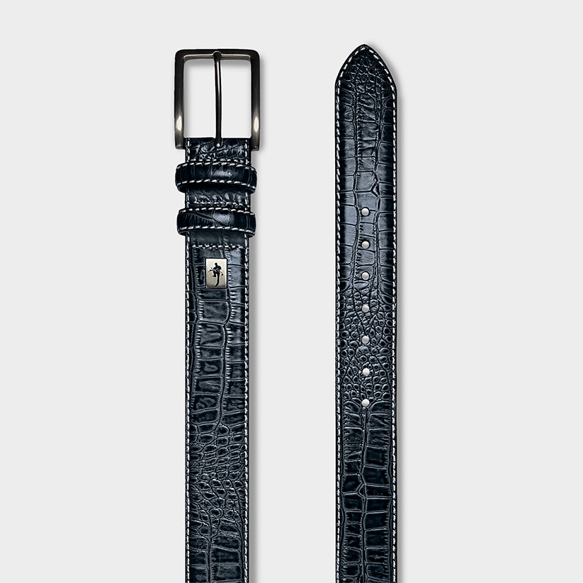 Skins - Black Leather Golf Belt