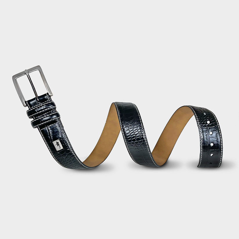Skins - Black Leather Golf Belt
