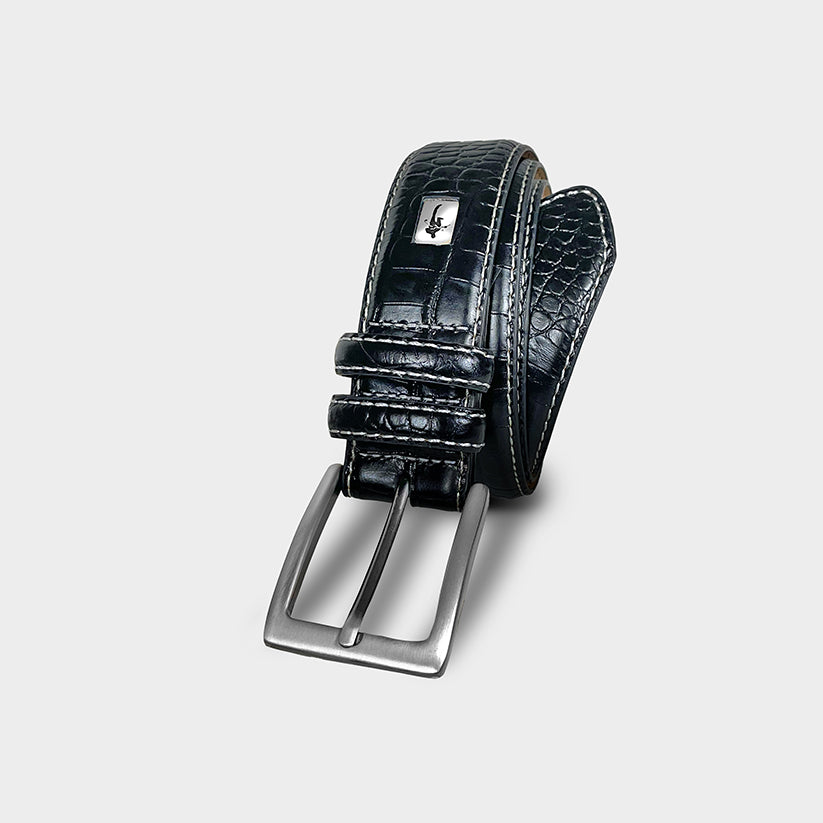 Skins - Black Leather Golf Belt