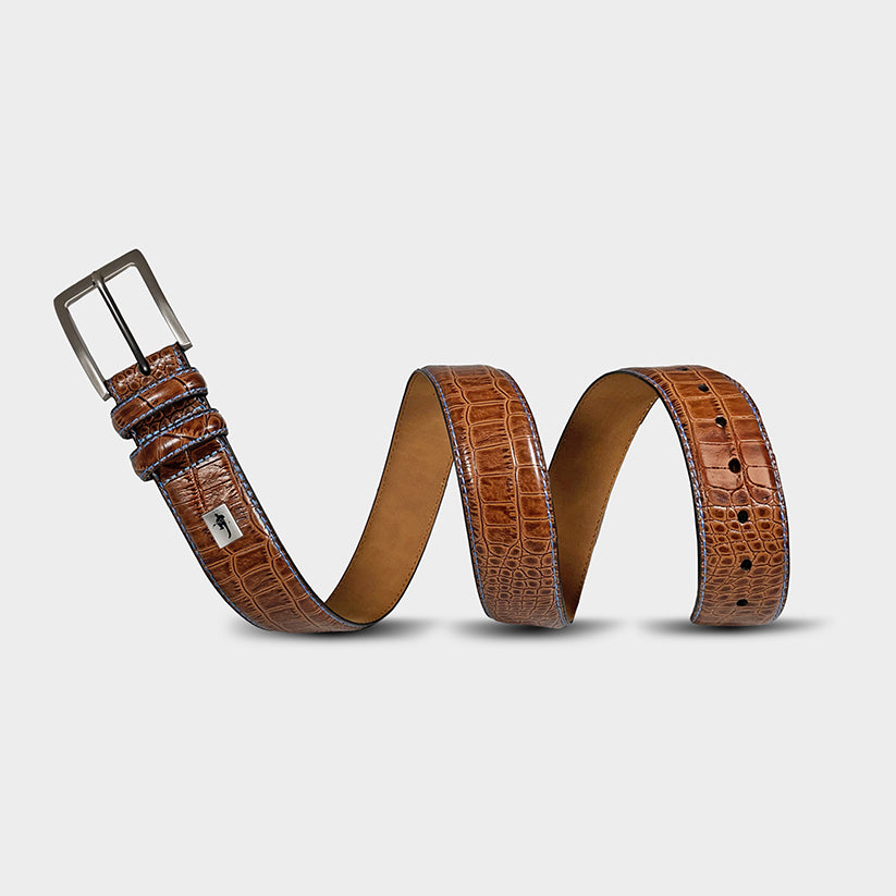 Skins - Brandy Leather Golf Belt