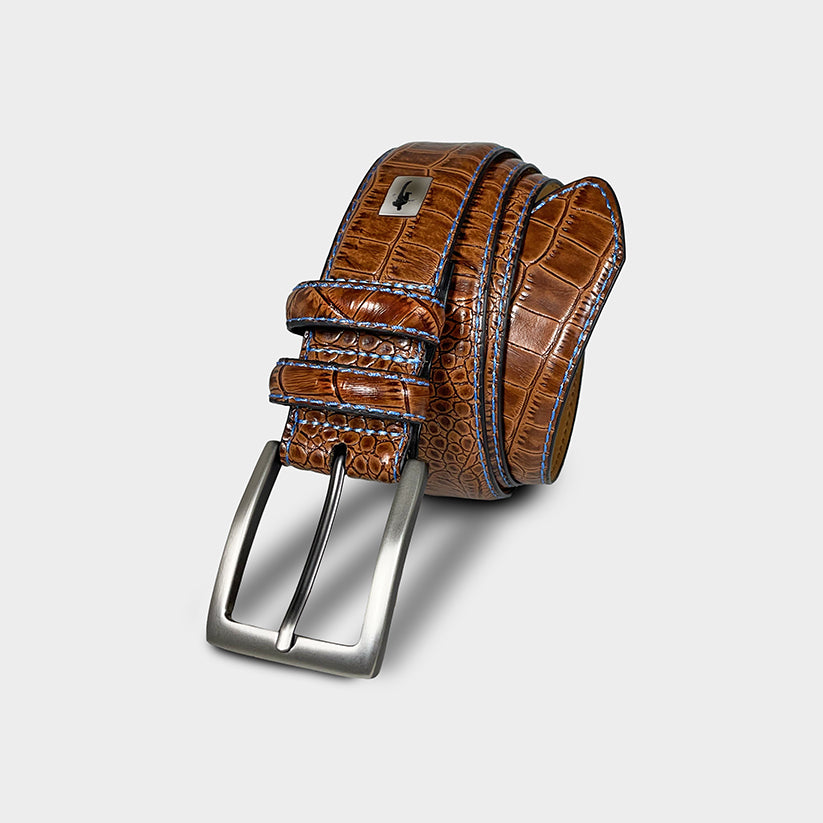 Skins - Brandy Leather Golf Belt